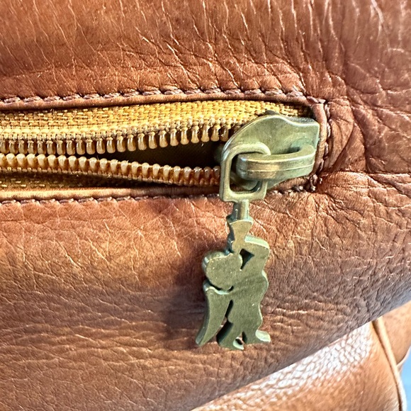 American Angel tan leather mail bag 1980’s side body bag - Picture 5 of 15